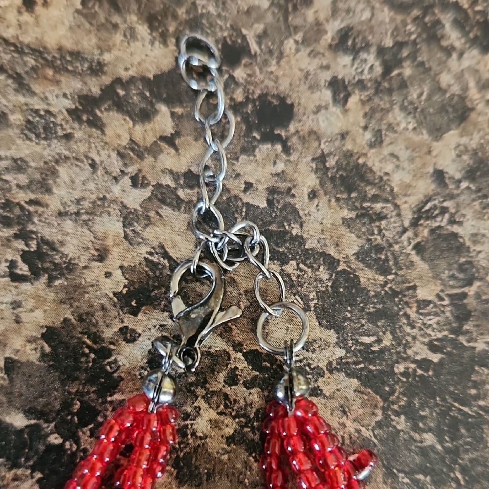 Gorgeous Beaded Multi-Strand Necklace with Cross Pendant - Picture 4 of 7